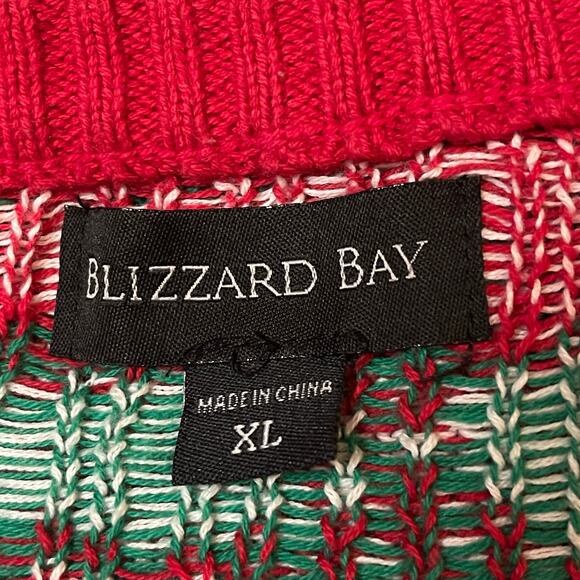 Blizzard Bay Bodybuilder Santa No Pain Xmas Gains Ugly Christmas Sweater Size XL - Picture 6 of 7